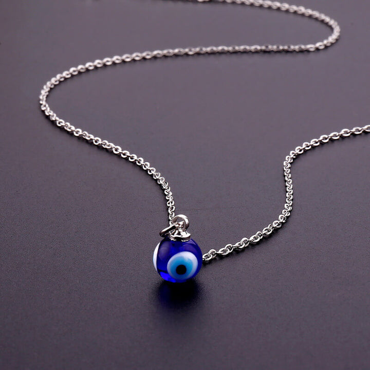 Evil Blue Eye Turkey Ethnic Lucky Necklace - Clavicle Chain Choker Jewelry